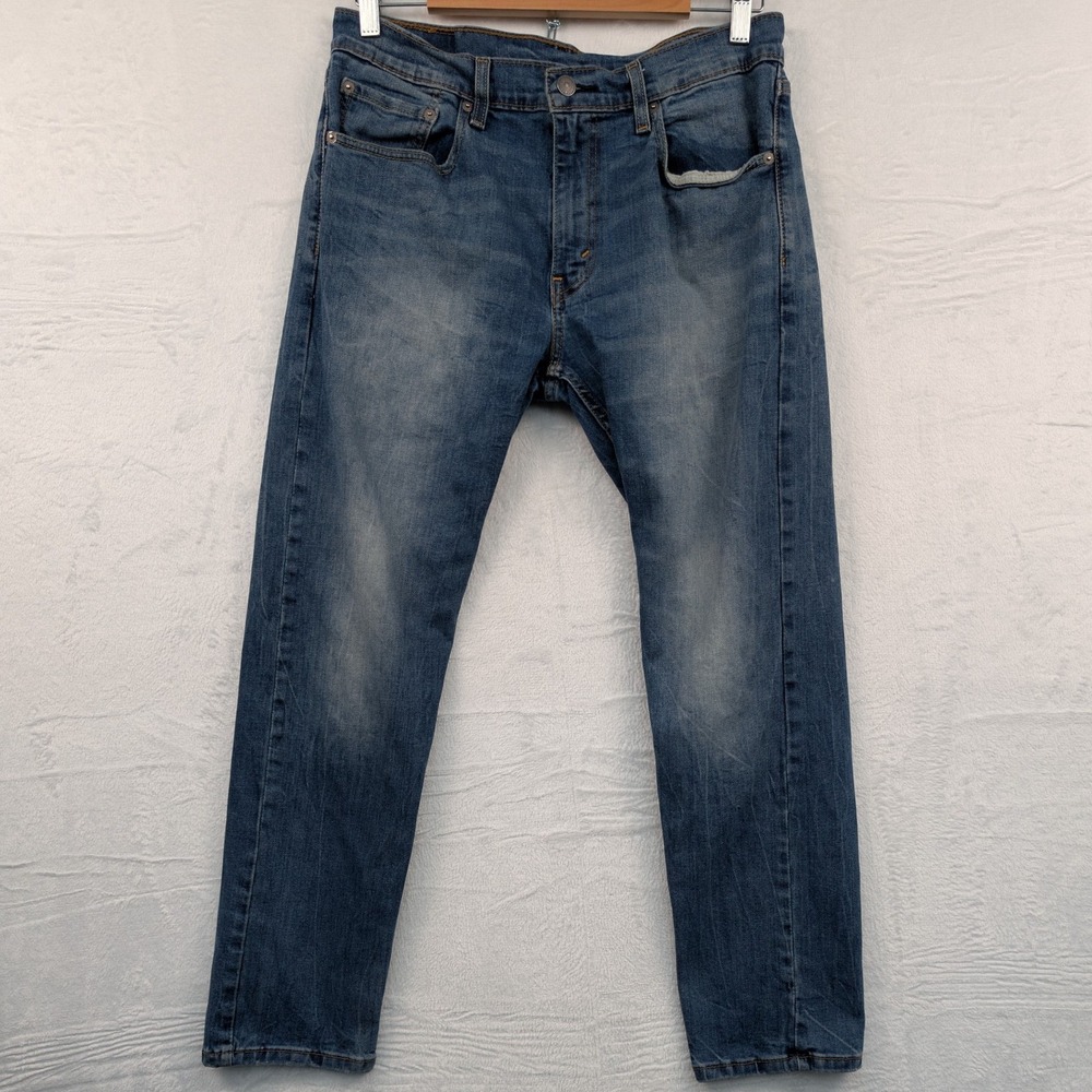 Levi's 512 Jeans Mens 32x28 Blue Slim Taper WaterLess Workwear Americana Red Tab